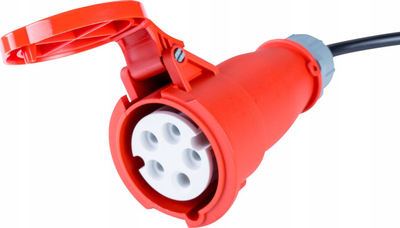 Adapter karikimi Akyga AK-SC-E06, CEE 5 pin në CEE 7/7, 400V në 230V, gri