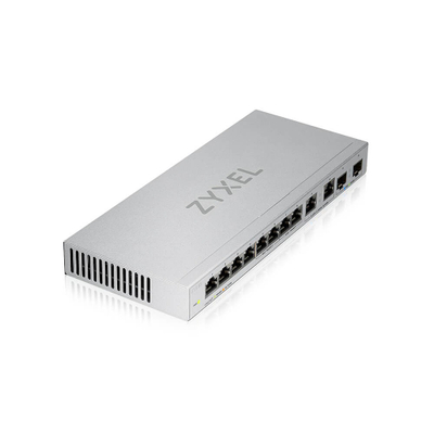 Switch rrjeti Zyxel XGS1010-12, 12 porta Gigabit, i pa-menaxhuar, gri