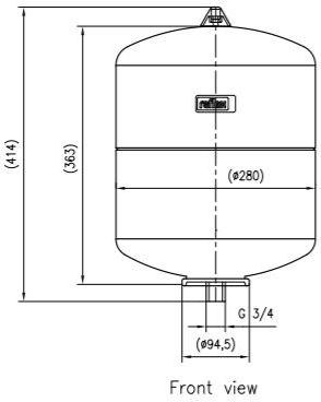 Enë zgjerimi REFLEX S-18, 18L, 10 bar, gri e hapur