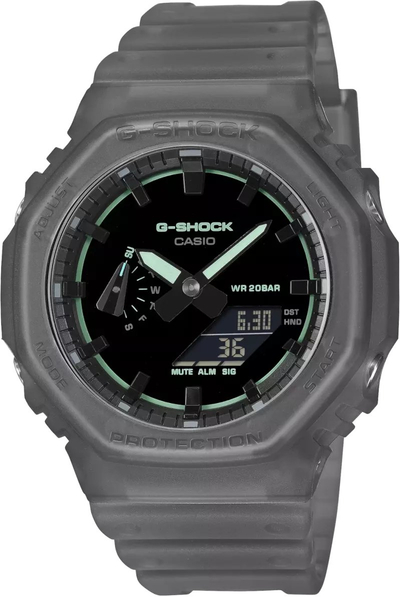 Orë Casio G-Shock GA-2100K, analoge dixhitale, 20BAR, gri