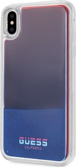 Mbulesë telefoni Guess GUHCI65GLCRE për iPhone Xs Max, që shkëlqen në errësirë, e kuqe