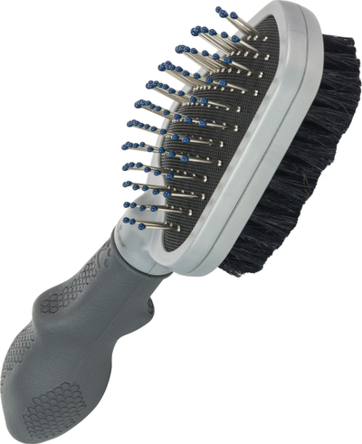 Furçë dyanshme për kafshë FURminator Double Sided Brush, për krehje dhe lustrim, plastike