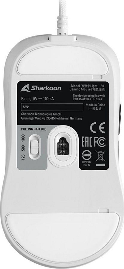 Maus Sharkoon Light 180, i bardhë