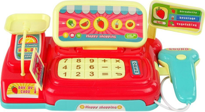 Set lodër kasi Leantoys Cash Register, me gjëra ekstra, me karrocë, shumëngjyrësh