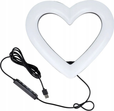 Unazë drite LED Heart Stream RGB, 10", tripod 2.1 m, me mbajtëse telefoni