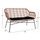 Set mobiljesh kopshti Allegra HM5460, 4 pjesë, metal dhe wicker, bezhë