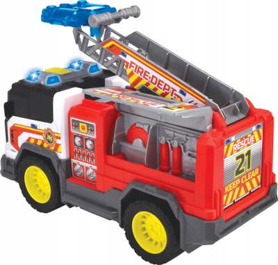 Set lodrash zjarrfikse Dickie Toys Fire Rescue Unit, makinë shpëtimi, e kuqe