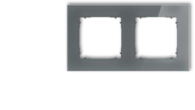 Декоративна рамка Karlik Icon Double Square Glass Effect, 2 места, графит