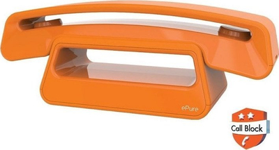 Telefon fiks Alcatel ePure Iconic, me altoparlant, Call Block, portokalli