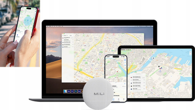 Gjetës Bluetooth Mili LiTag Find My Tag, kompatibil me Apple Find My, paketim 2 copë, i zi