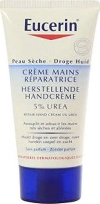 Krem duarsh Eucerin UreaRepair Plus, 5% urea, 75 ml, i bardhë