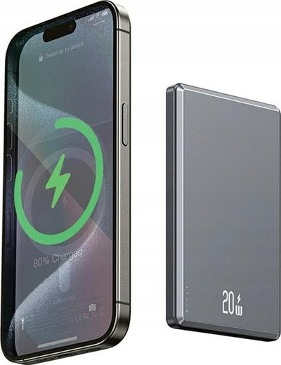 Powerbank wireless USAMS US-CD220, 5000mAh, 20W, ngjyrë vjollcë
