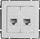 Prizë rrjeti KOS KOS66, 2 x RJ45 Cat5, e bardhë