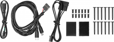 Set ventilatorësh PC Thermaltake Riing Trio 12 RGB Plus, 120mm, 3 copë me hub, të zi