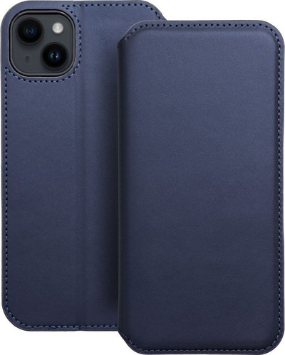 Këllëf portofol Dual Pocket për iPhone 14 Plus, me xhepa për karta, blu navy