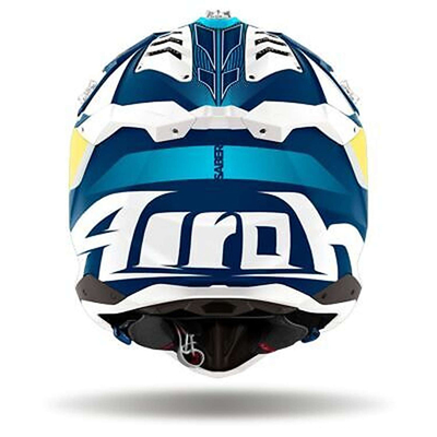 Helmetë motocross Airoh Aviator 3 Saber, madhësia S, bardh e kaltër e verdhë