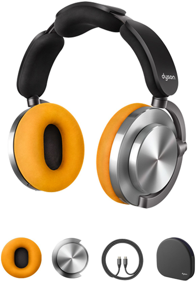 Kufje over ear Dyson OnTrac, ANC, alumini CNC, portokalli