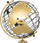Glob dekorativ Atmosphera Globe Ramon, metal 70cm, me tripod, i zi