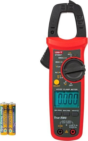 Ampermetër me kapëse UNI-T UT204+, True RMS, 600A, i kuq