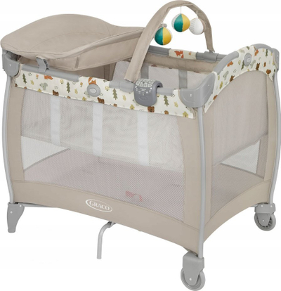 Shtrat palos Graco Contour Electra për bebe, me 2 nivele, për dyshek 65 x 100 cm, me dridhje edhe muzikë