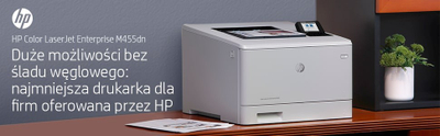 Печатач HP Color LaserJet Enterprise M455dn, ласерски во боја, бел