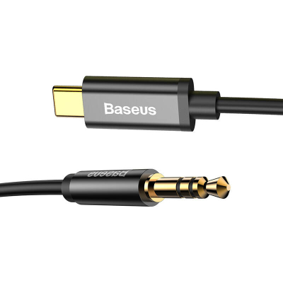 Kabllo audio Baseus M01, USB C në 3.5 mm, 1.2 m, e zezë