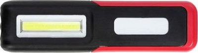 Llambë pune LED pa firmë, 2 LED nga 3W, portative, e zezë me të kuqe