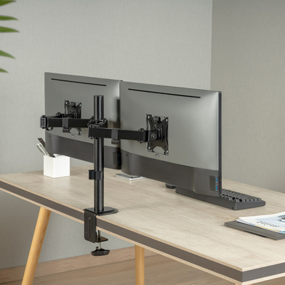 Mbajtëse për dy monitorë Maclean MC-754N, 17-32", VESA 75x75/100x100, 2x9kg, e zezë