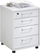 Komodinë zyre me rrota FMD Mobile Drawer Cabinet, 48x49.5x65.5 cm, 4 sirtarë, e bardhë