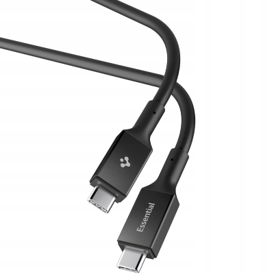 Kabllo USB C në USB C Spigen Essential EB10010CC, 1m, 100W, e zezë