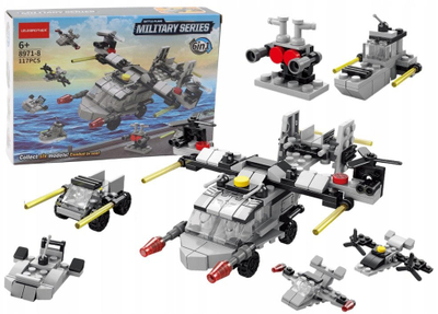 Lodra blloqe ndërtuese Helicopter 6in1 DIY Vehicles, 117 pjesë, shumëngjyrëshe
