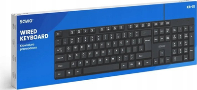 Tastierë Savio KB-01, me kabllo, USB, e zezë