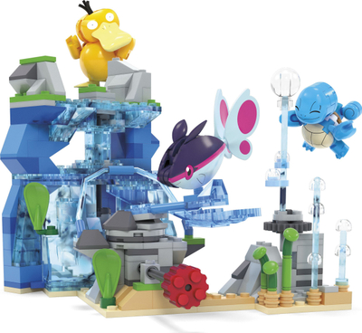 Set ndërtimi Pokemon Mega Aquatic Adventure, 319 copa, 3 figura, shumëngjyrësh