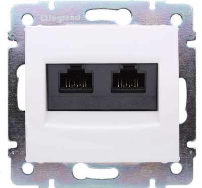 Prizë rrjeti Legrand Valena 774231, 2xRJ45 Cat5e UTP, e bardhë