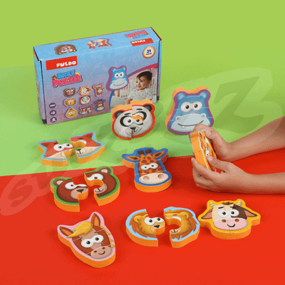 Puzzle për foshnje Puedo Baby Puzzle, set 9 puzzle, 21 pjesë, shumëngjyrëshe