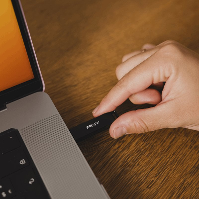 USB PNY Elite X Type C, 64GB, USB 3.2 Gen 1, e zezë