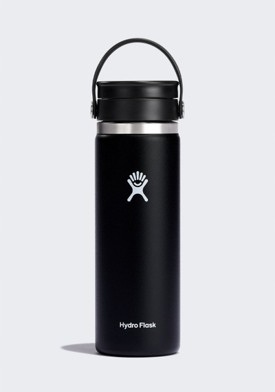 Termus për kafe Hydro Flask 20oz, çelik inoks, me kapak Flex Sip, i zi