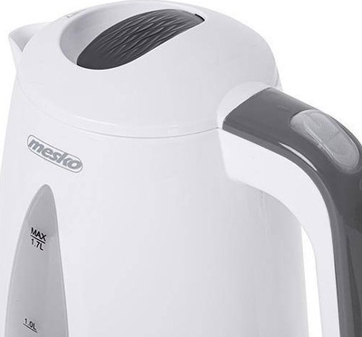 Ibrik elektrik Mesko, 1.7L, plastik, i bardhë
