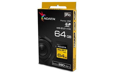 Мемориска картичка ADATA Premier One SDXC, 64GB, Class 10 UHS II U3 V90