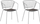 Set karrigesh ngrënie RIGBY Metal, 2 copë, metal, argjendtë