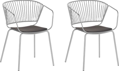 Set karrigesh ngrënie RIGBY Metal, 2 copë, metal, argjendtë