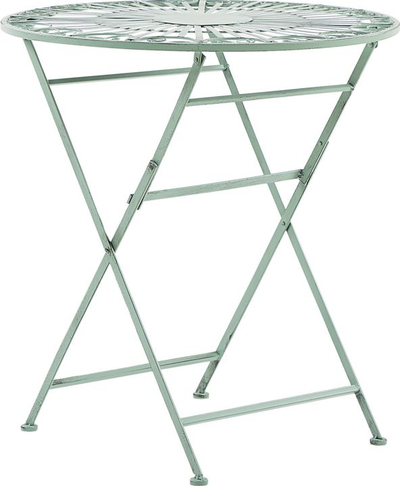 Tavolinë bistro Beliani Trento, metal, 70 x 70 cm, jeshile e çelët