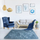 Tapet Strado Shaggy Rug, 60x90 cm, poliester, gri e çelët