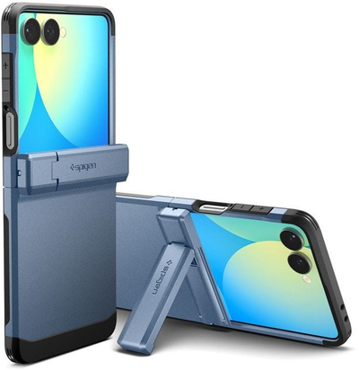 Mbulesë telefoni Spigen Tough Armor Pro MagFit për Galaxy Z Flip 7, mbrojtje menteshe, kompatibile me karikim pa tel, Sierra Blue