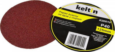 Letër gërryese Keltin për disk me Velcro, 125mm, kafe