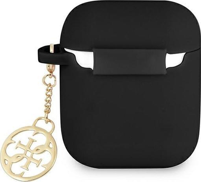 Kuti silikoni Guess 4G për Apple Airpods 1/2, e zezë