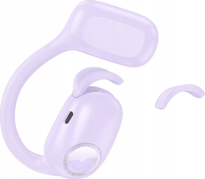 Kufje wireless Hoco TWS EA3, me mbajtëse rreth veshit, me kuti karikimi, vjollcë