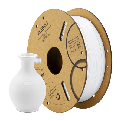 Filament 3D Elegoo PLA, 1.75mm, 1kg, i bardhë
