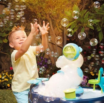 Tavolinë uji për fëmijë Little Tikes 3 në 1 Bubble, lojë me flluska, plastike, shumëngjyrëshe