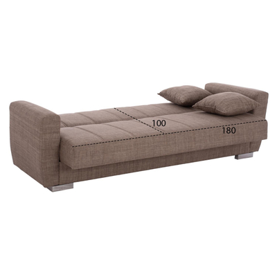 Divan-Shtrat 3 ulëse, 215×80×77 cm HM3240.02, bezhë